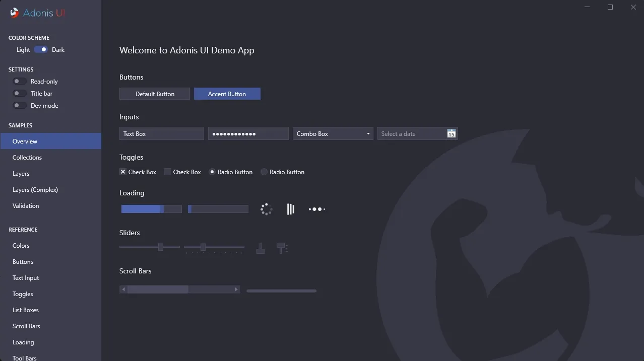 Demo of Adonis UI